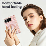 Glitter Rhinestone MagSafe Case with 360° Rotating Ring Stand for iPhone Duo