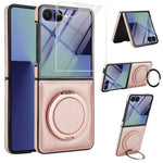 Business Leather Case with 360 Rotating Stand for Samsung Galaxy Z Flip 7