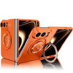 MagSafe Hinge Protection Case with 360° Rotatable Ring Kickstand for iPhone Duo