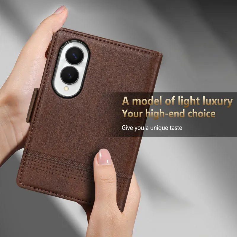 Leather Flip Wallet Case with Multiple Card Slots for Samsung Galaxy Z Fold 8