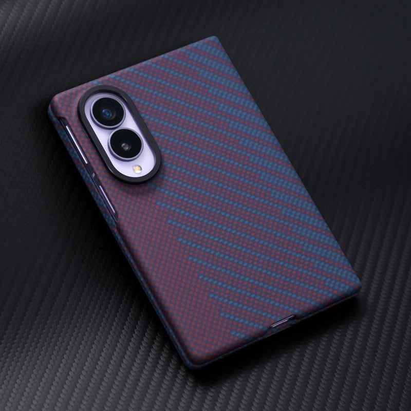 Ultra-Thin Carbon Fiber Pattern Case with Glass Film for Samsung Galaxy Z Fold 8