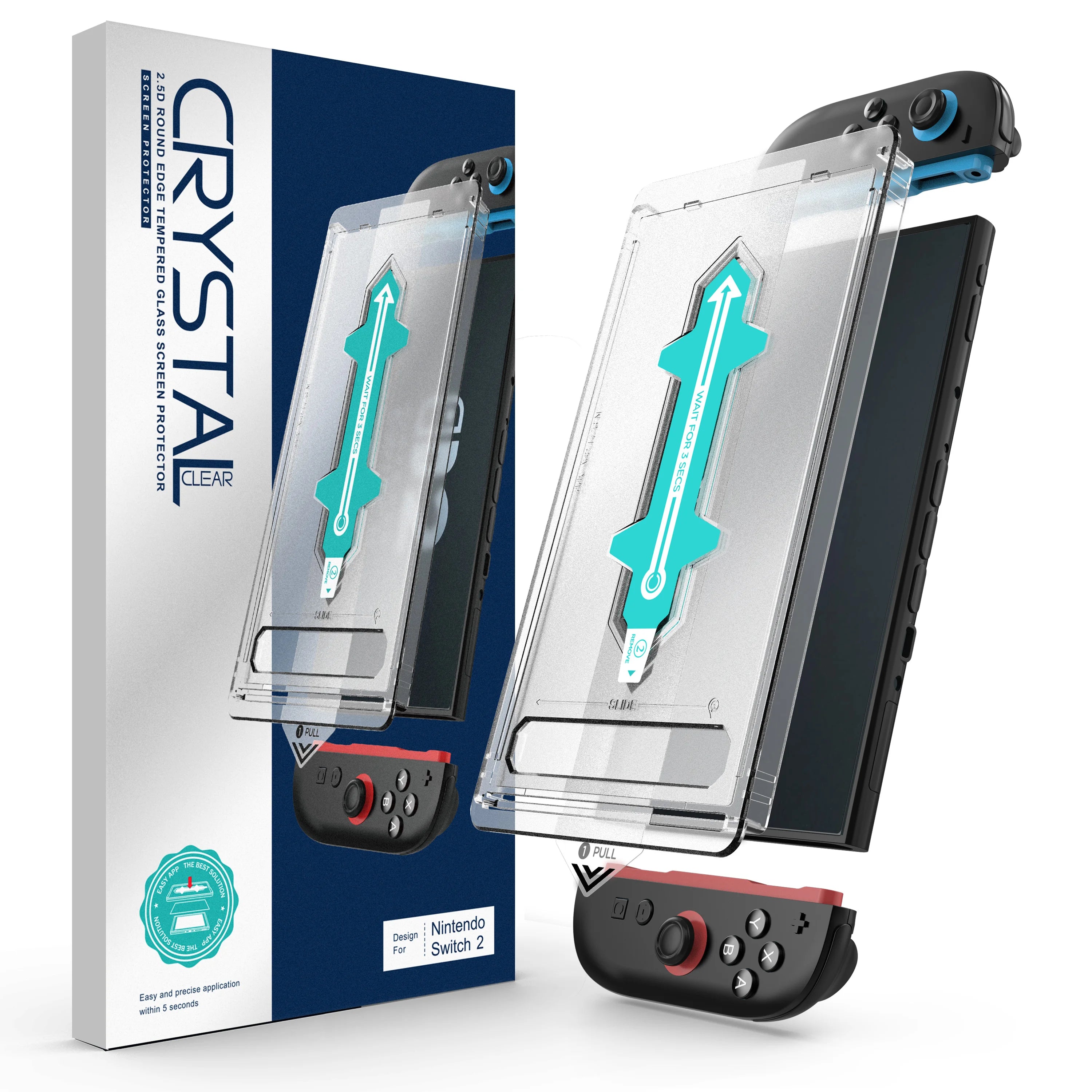 Clear protective case for Nintendo Switch with packaging displaying brand name.