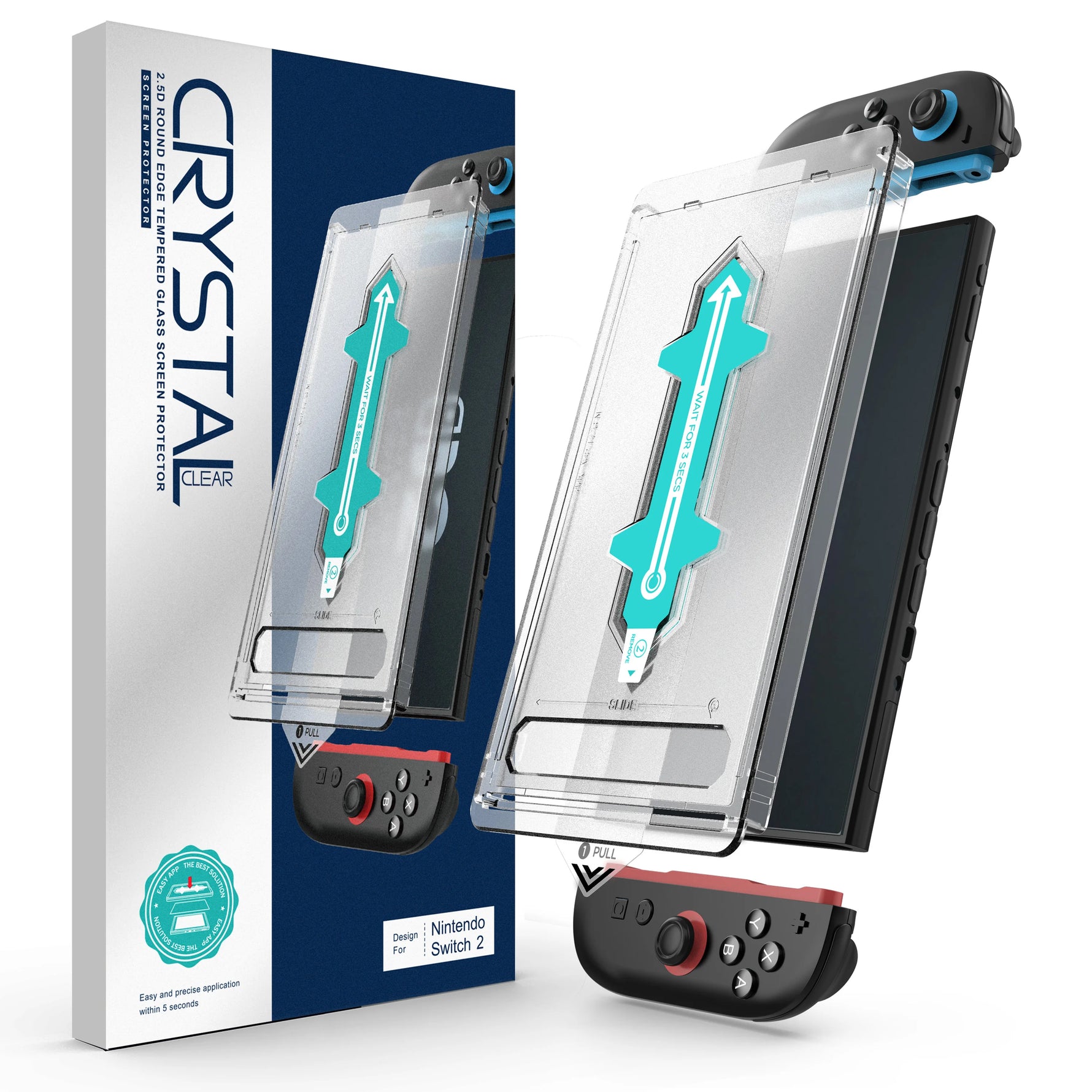 Clear protective case for Nintendo Switch with packaging displaying brand name.