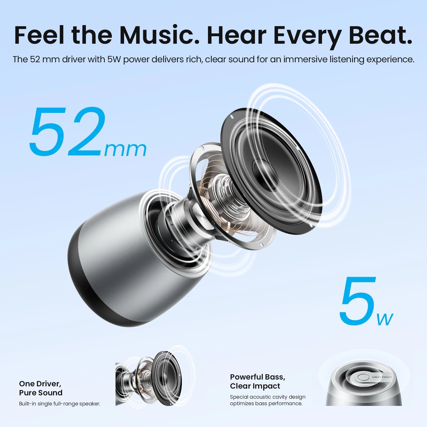 Vention Bluetooth 6.0 Portable Speaker