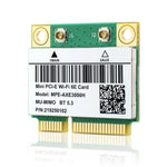 Mini PCI-E Wi-Fi 6E card with label on a white background
