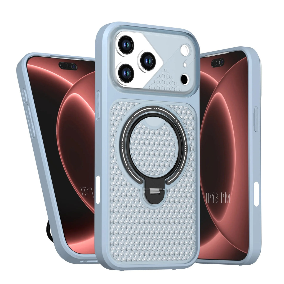 Shockproof MagSafe Case with 360° Rotating Ring Stand for iPhone 18 Series