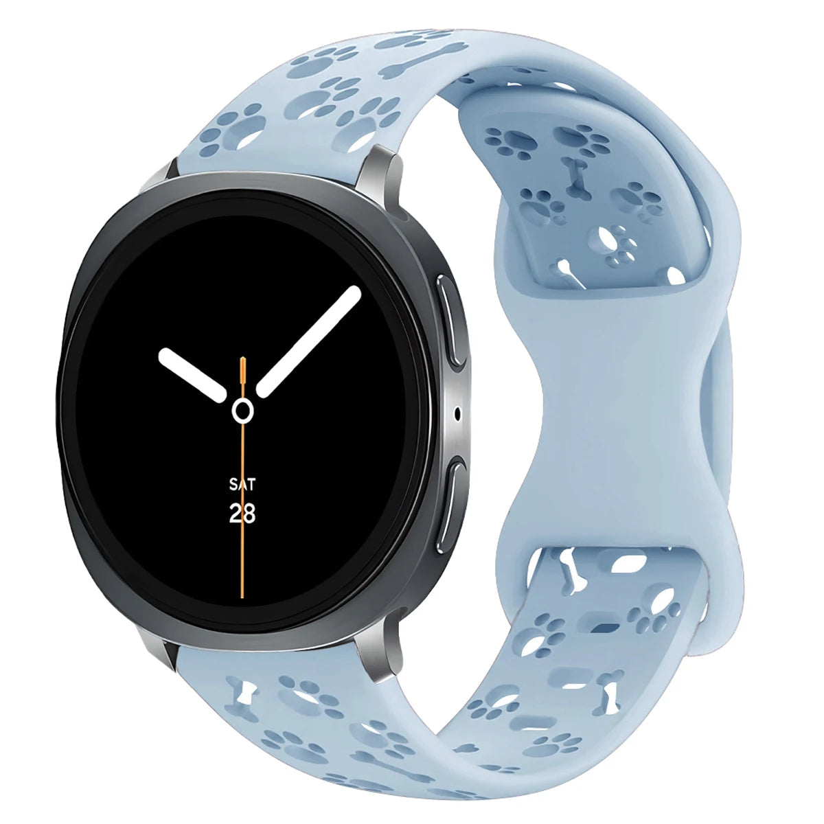 Paw Print Perforated Silicone Band for Samsung Galaxy Watch 8 and Watch 8 Classic
