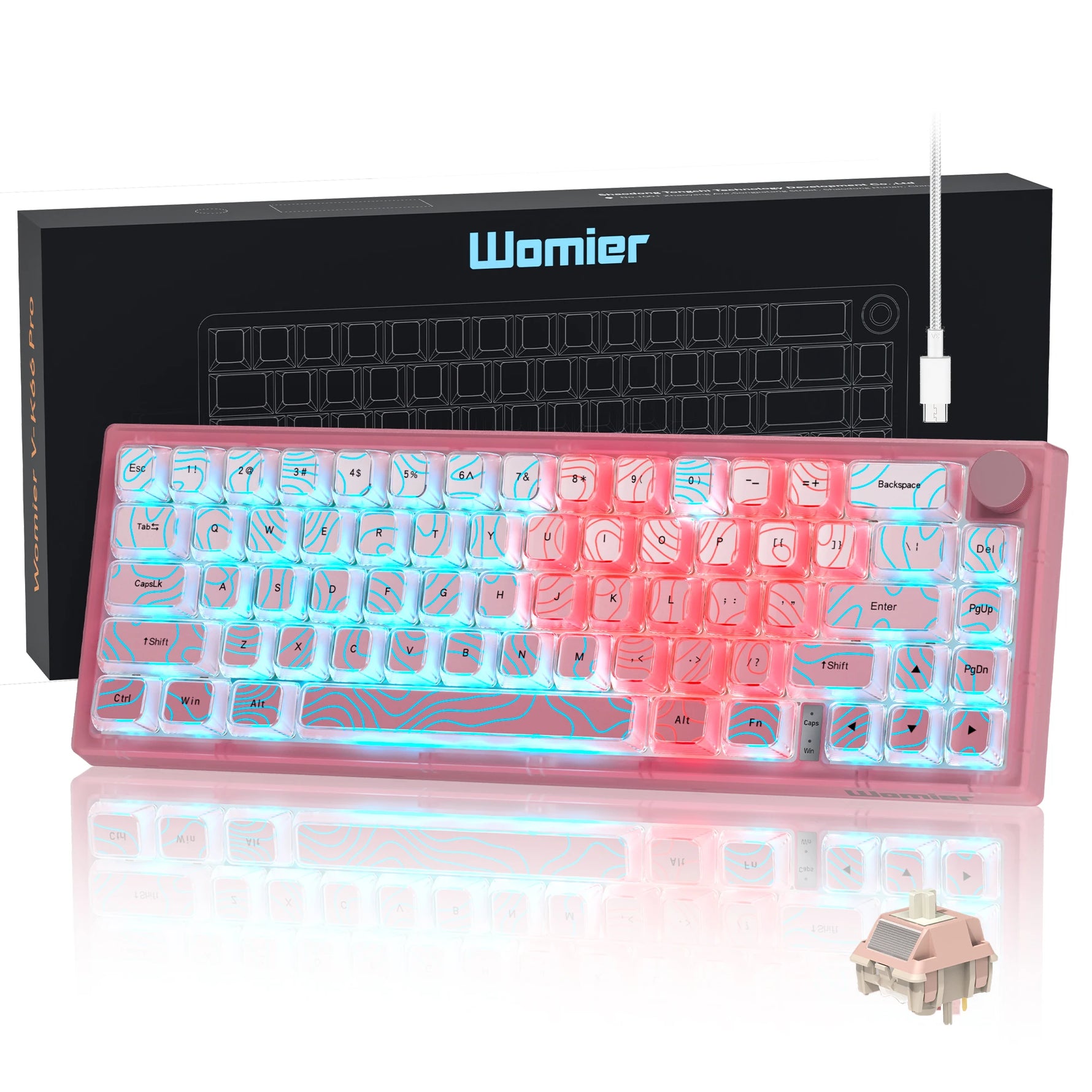 Womier VK66 PRO Gasket Mount RGB Gaming Keyboard