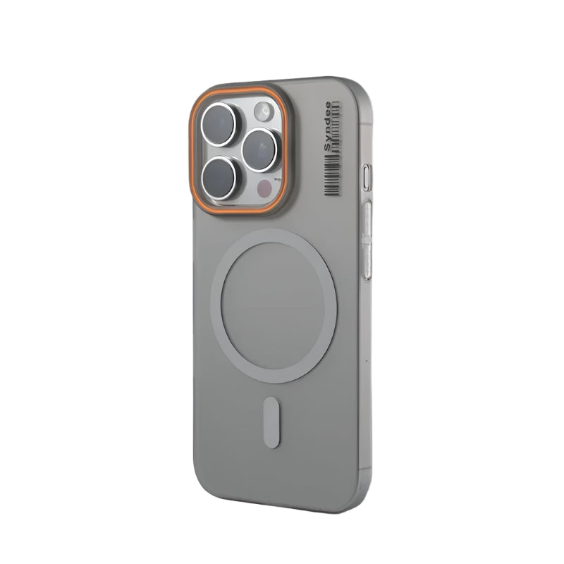 Sleek Frosted Barcode MagSafe Case for iPhone 16 Series