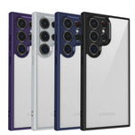 Shockproof Armor Matte Frosted Clear Case with Lens Protection for Samsung Galaxy S24 Series