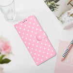Wave Dot Texture Leather Wallet Phone Case for iPhone 15 Series