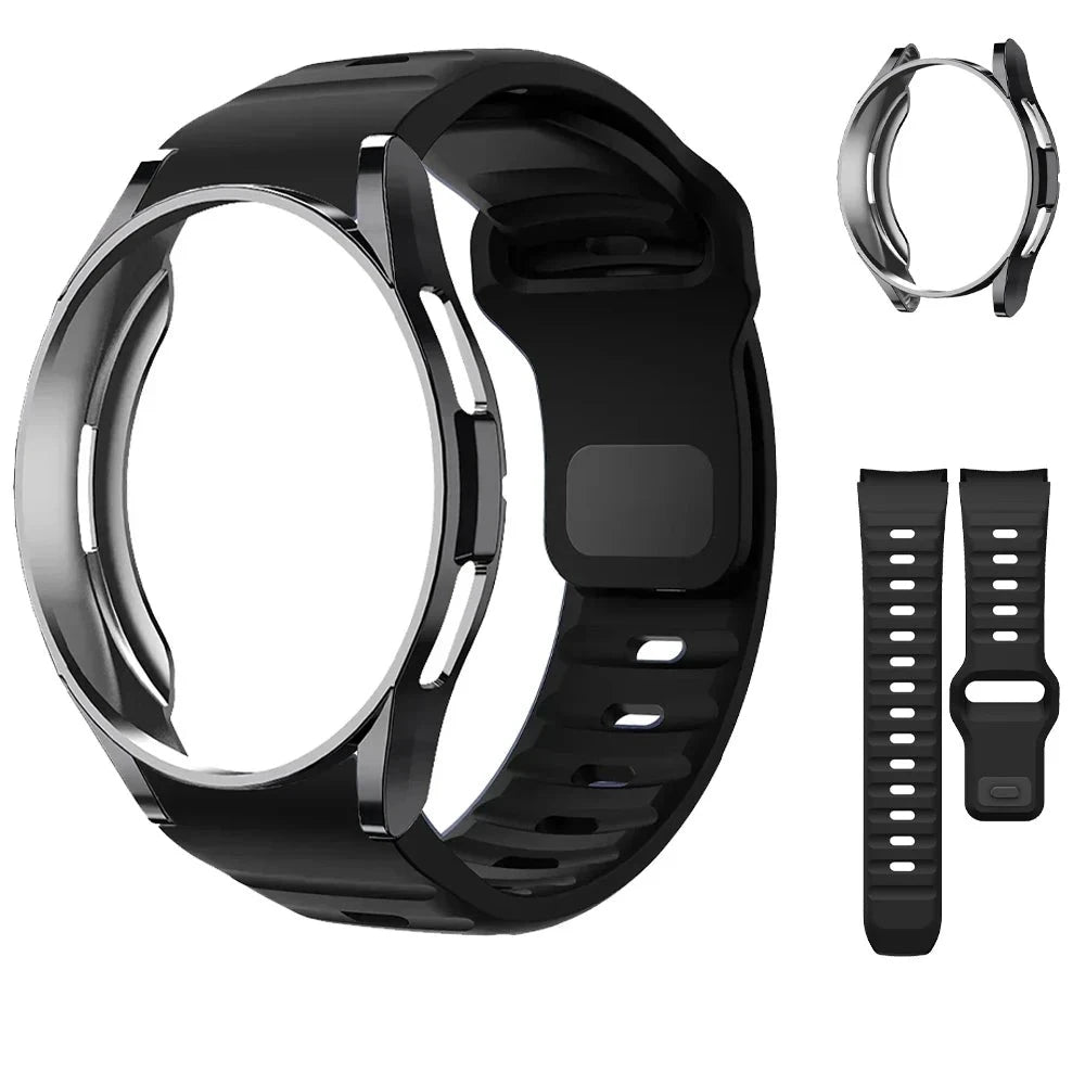 Silicone Band + TPU Protector Case for Samsung Galaxy Watch 6 and Galaxy Watch 6 Classic