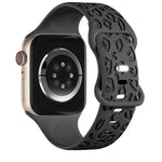 Leopard Pattern Engraved Silicone Sport Band for Apple Watch