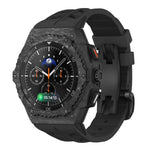 Carbon Case Mod Kit With Fluororubber Strap for Samsung Galaxy Watch & Galaxy Watch 8 Classic