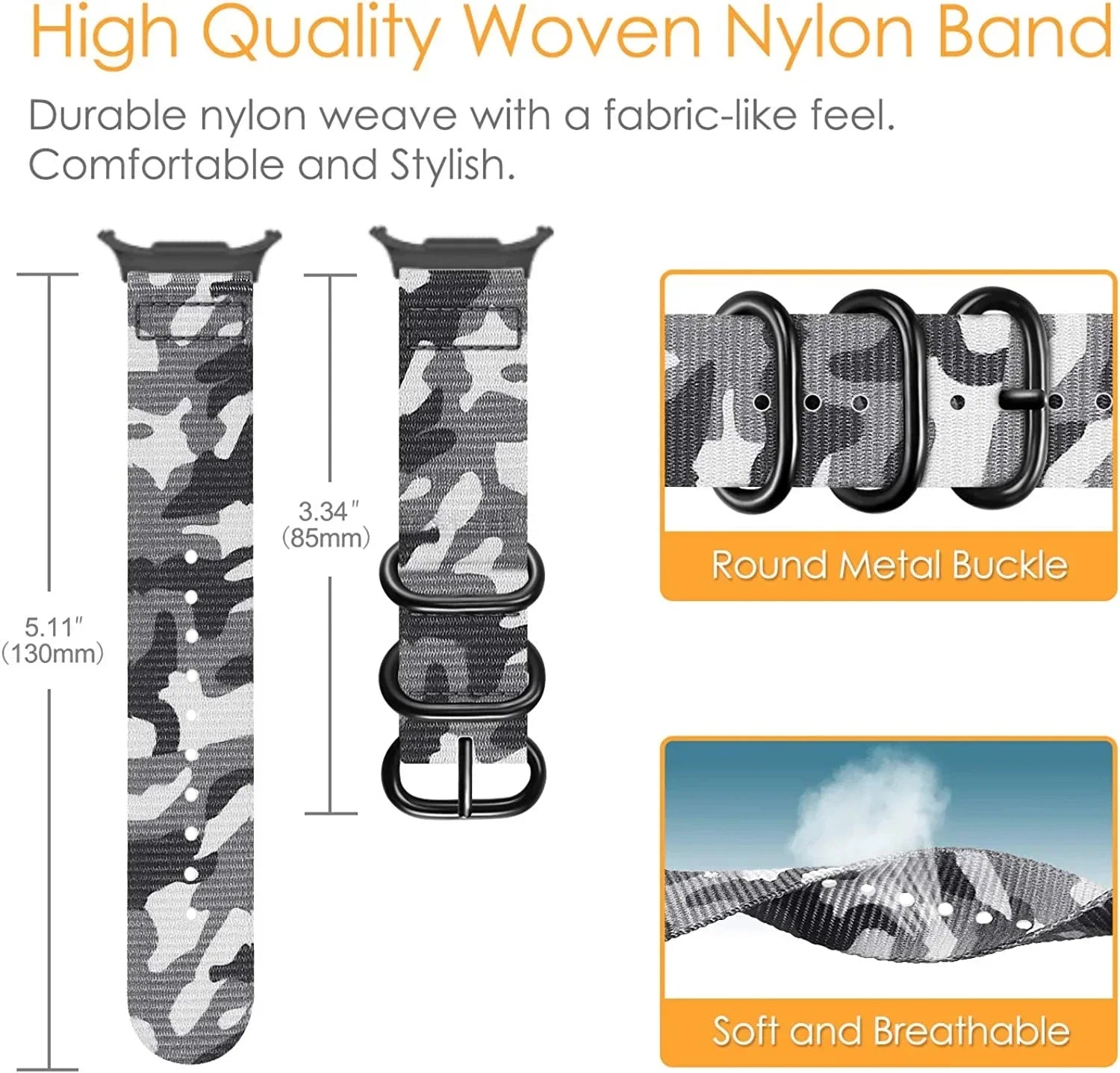 Durable Military Nylon Strap for Samsung Galaxy Watch Ultra (2025)