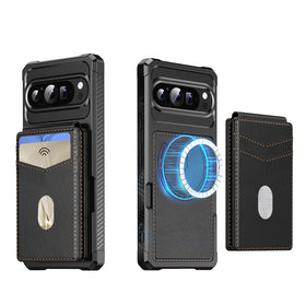 Premium Magnetic Leather Case with Detachable Card Holder for Google Pixel 9 Series