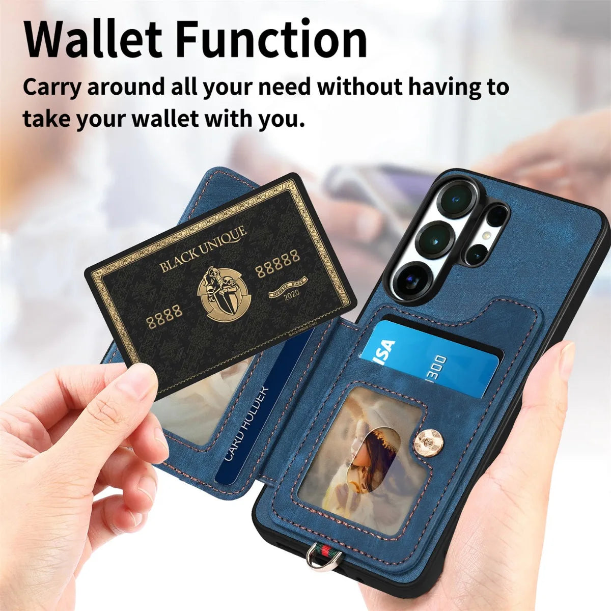 Samsung Galaxy S26 Series Leather Wallet Case with RFID Blocking