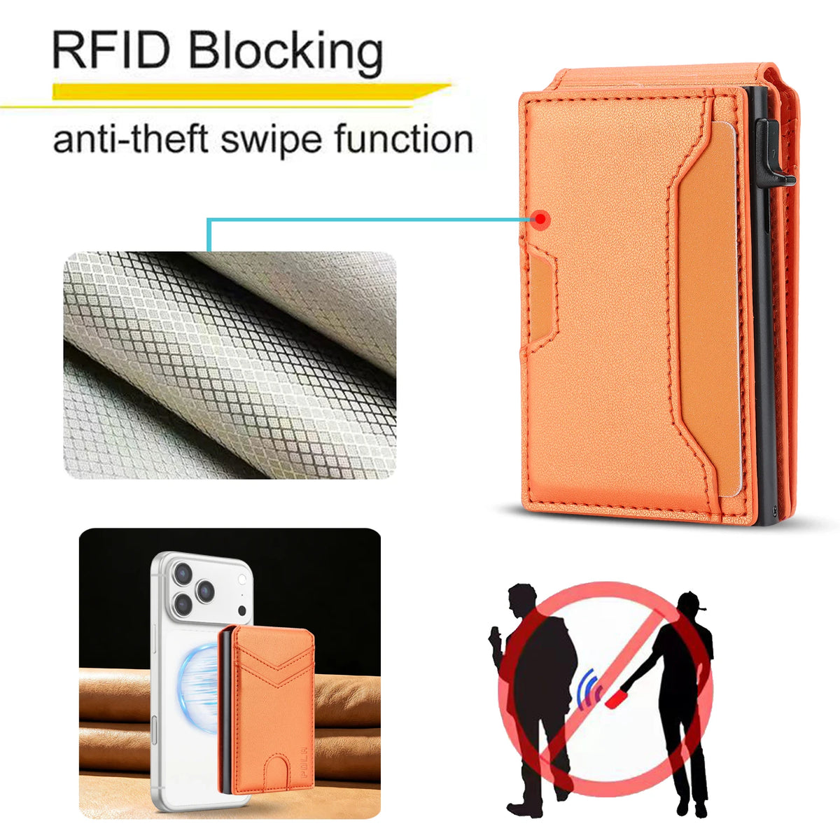 Leather Detachable MagSafe Card Holder Case with Kickstand for iPhone 18 Series