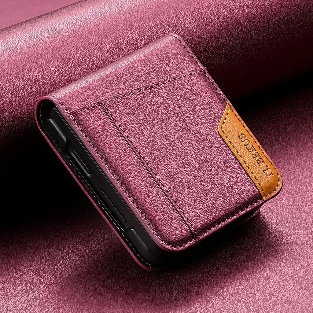 Samsung Galaxy Z Flip 7 Leather Wallet Case