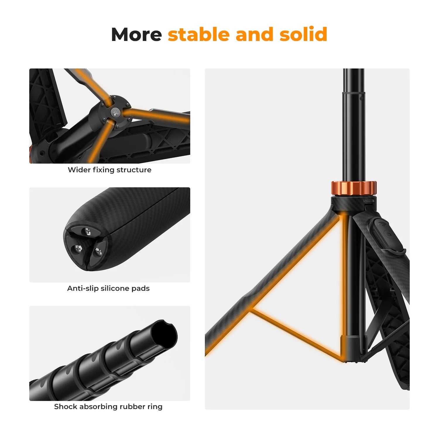 K&F Extendable Tripod with Selfie Stick Function and Bluetooth Remote