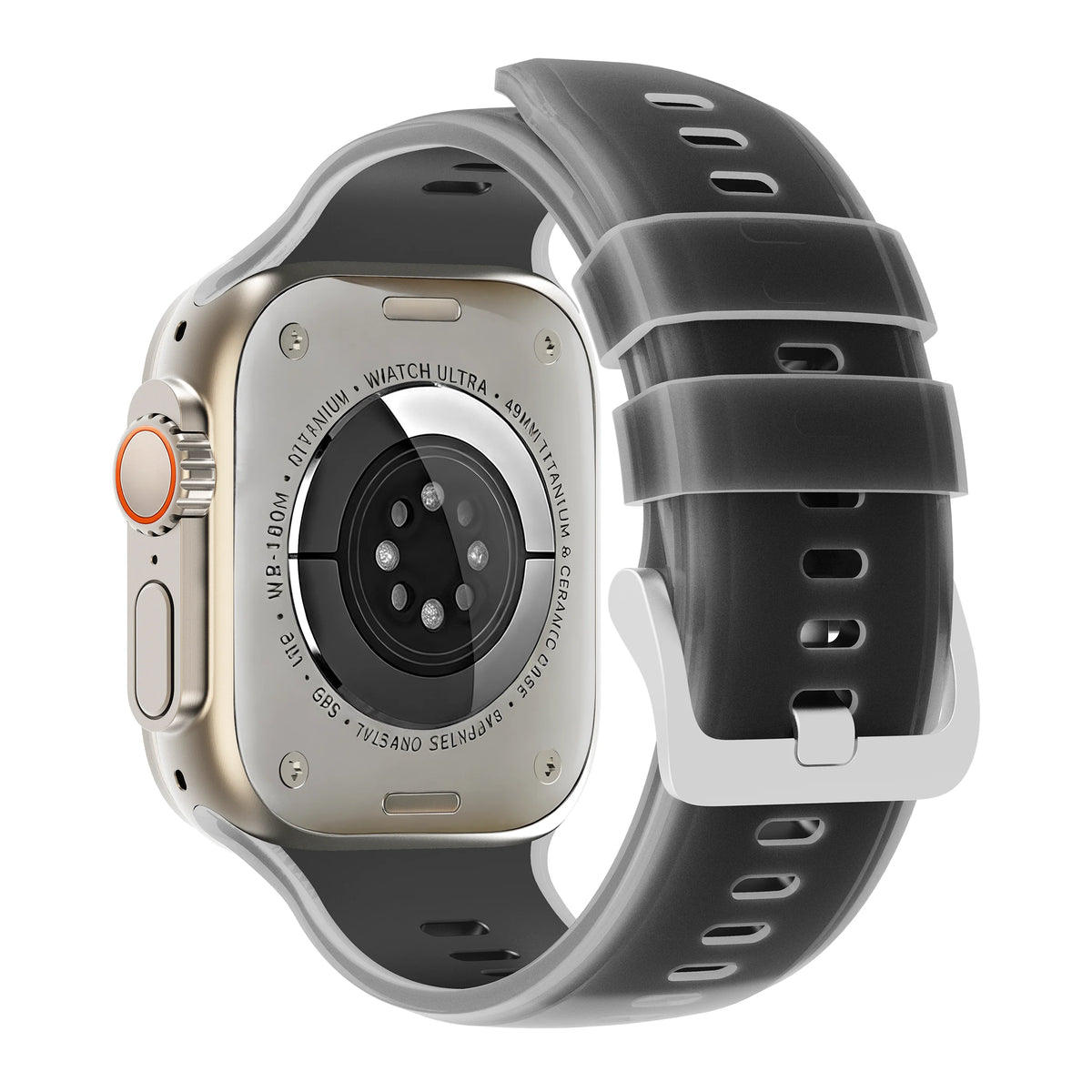Dual-Layer Silicone Sport Band with Quick-Release Buckle for Apple Watch