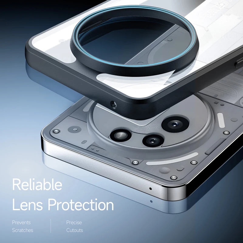 Anti-Fingerprint Transparent PC + TPU Case for Nothing Phone 3a Pro