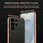 Carbon Fiber Pattern Skin-Feel Phone Case for Samsung Galaxy S25 Series