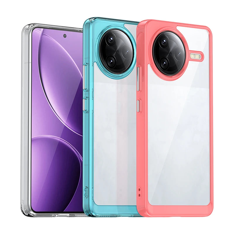 Clear Hard PC + Soft TPU Bumper Case for Xiaomi Redmi K80 Pro