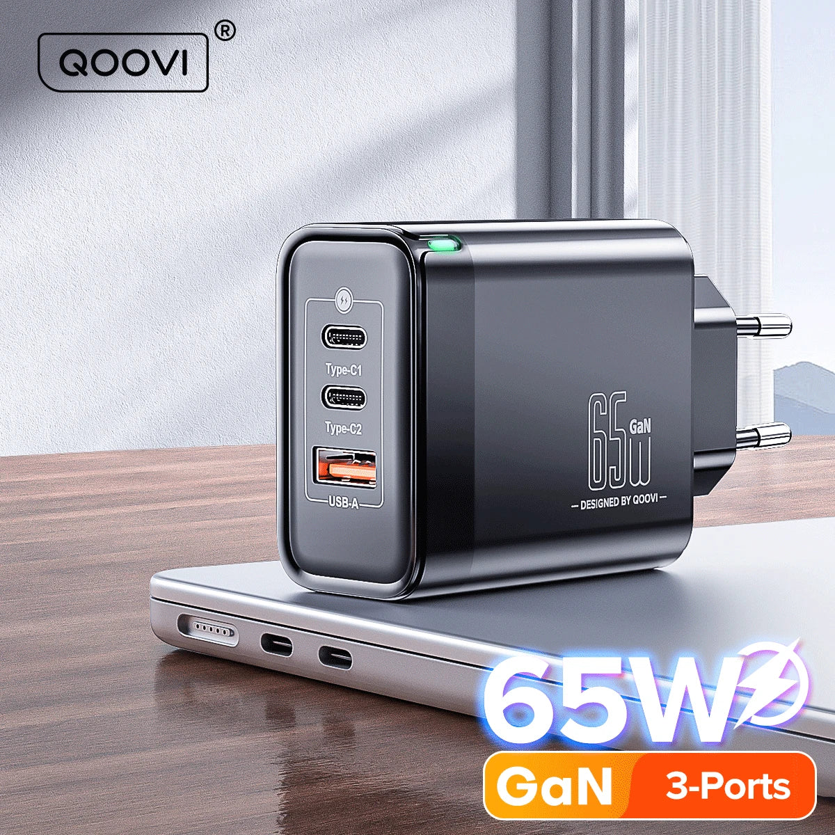 QOOVI 65W Fast Charging GaN Charger