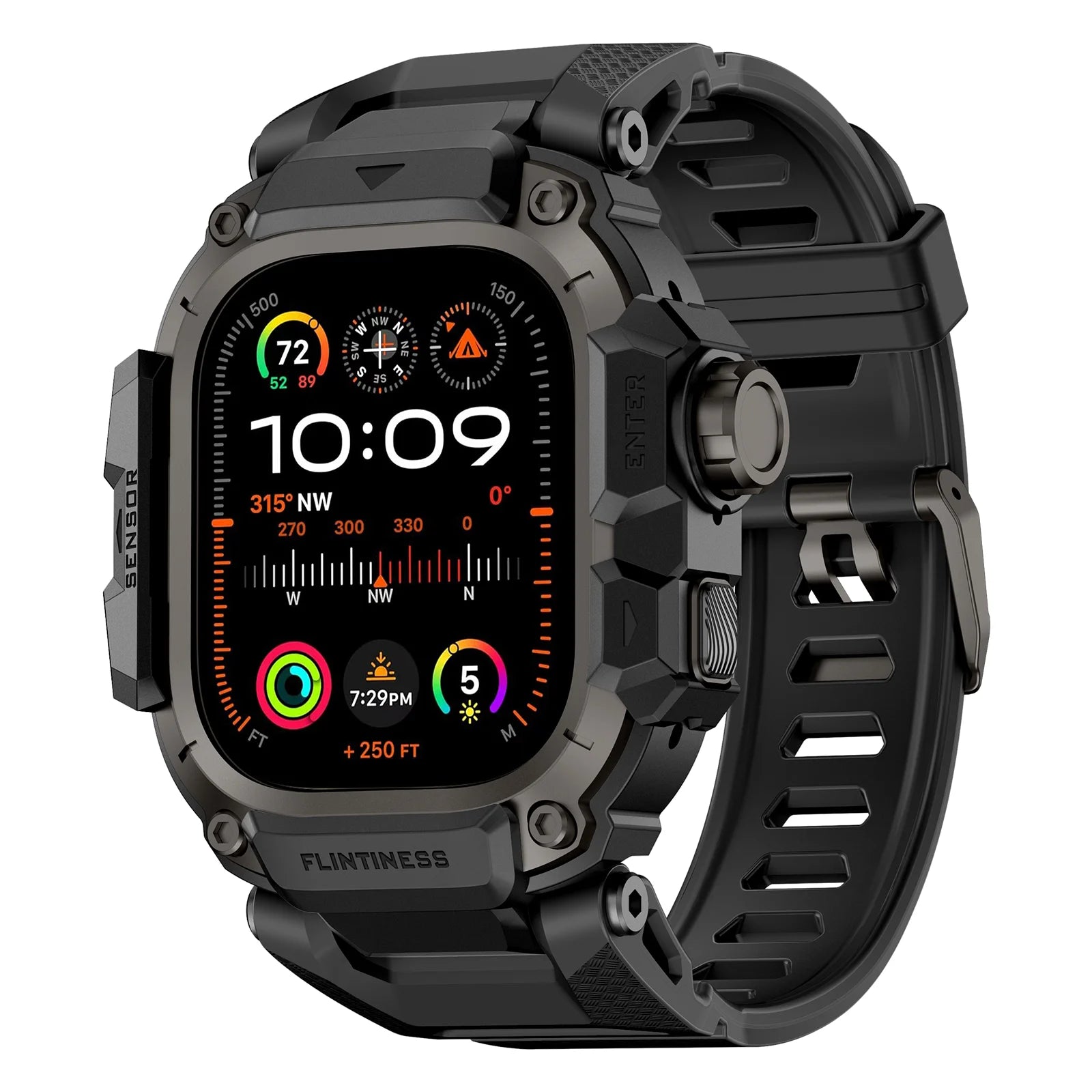 Shockproof Rugged Strap with Bumper Case for Apple Watch Ultra 2