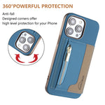 iPhone 15 Series Magnetic Leather Case with Detachable Card Holder