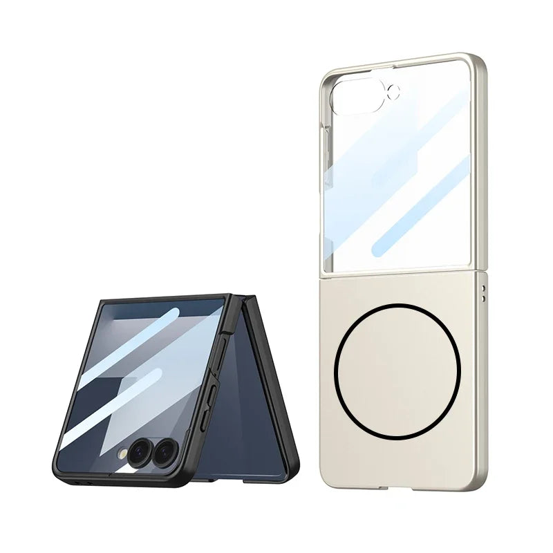Luxury Slim Matte MagSafe Case with Built-in Screen Protector for Samsung Galaxy Z Flip 7