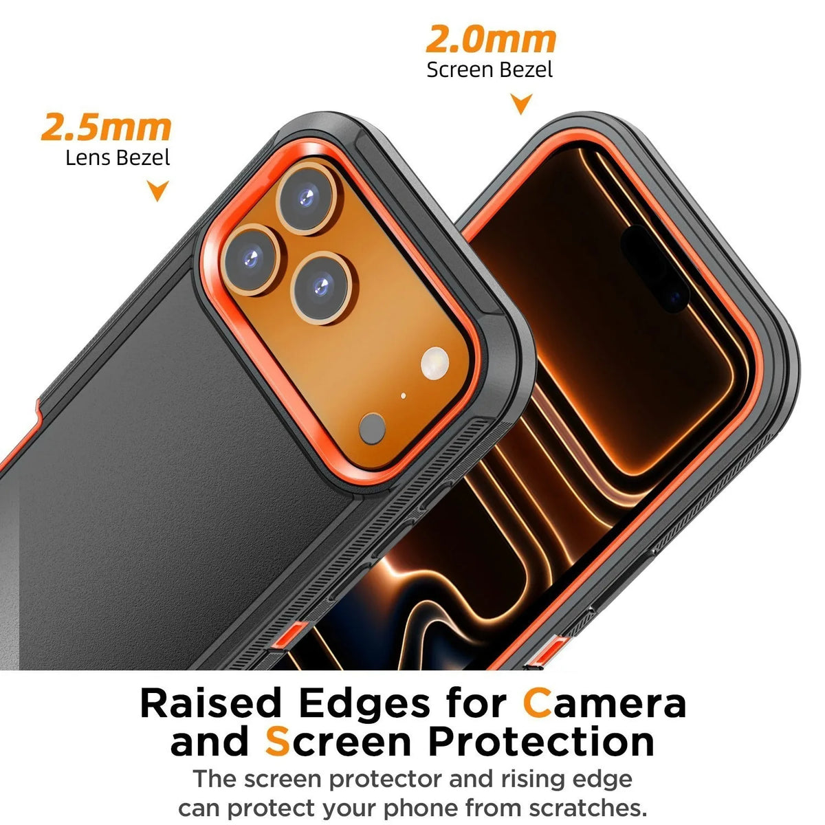 Shockproof Dual-Layer Bumper Case with Raised Edges for iPhone 18 Series
