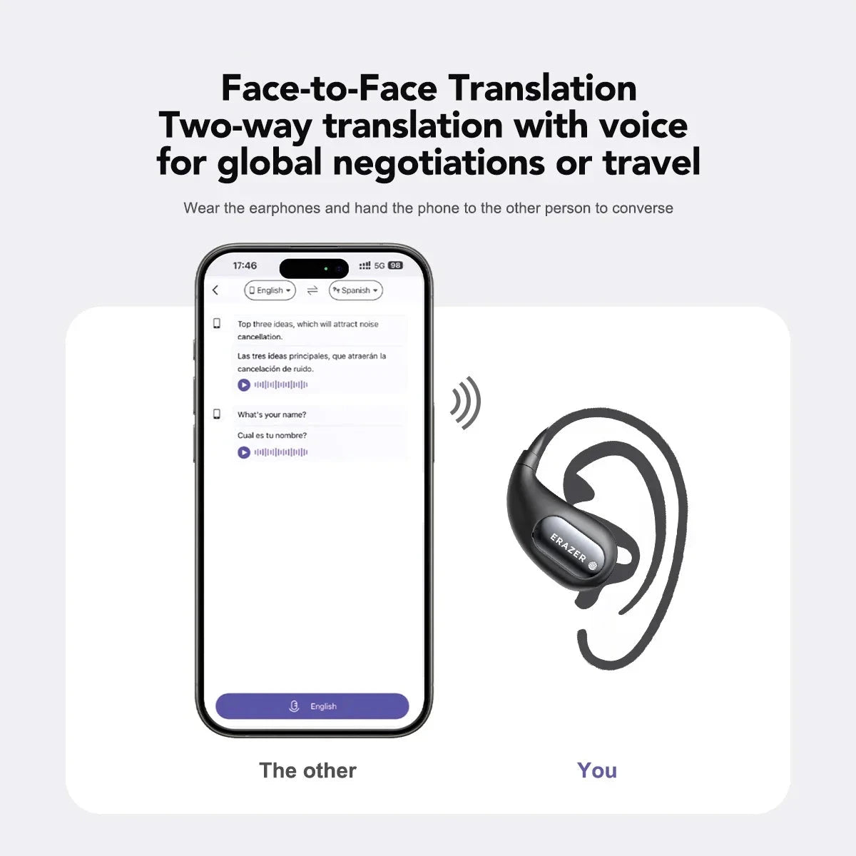 Lenovo Erazer XP7 AI Translation Bluetooth 5.4 Earphones with Color Touch Screen