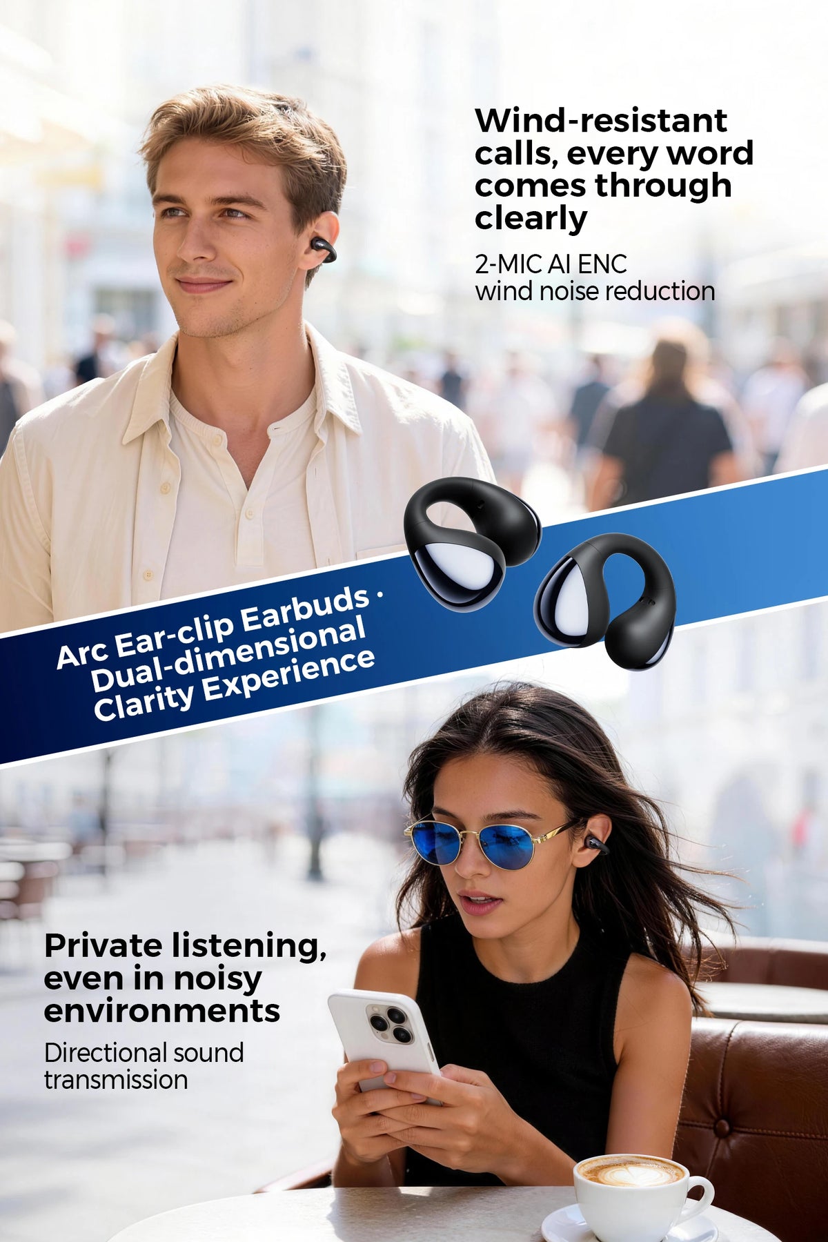 SoundPEATS Arc 48-Hour Open Ear Clip Headphones