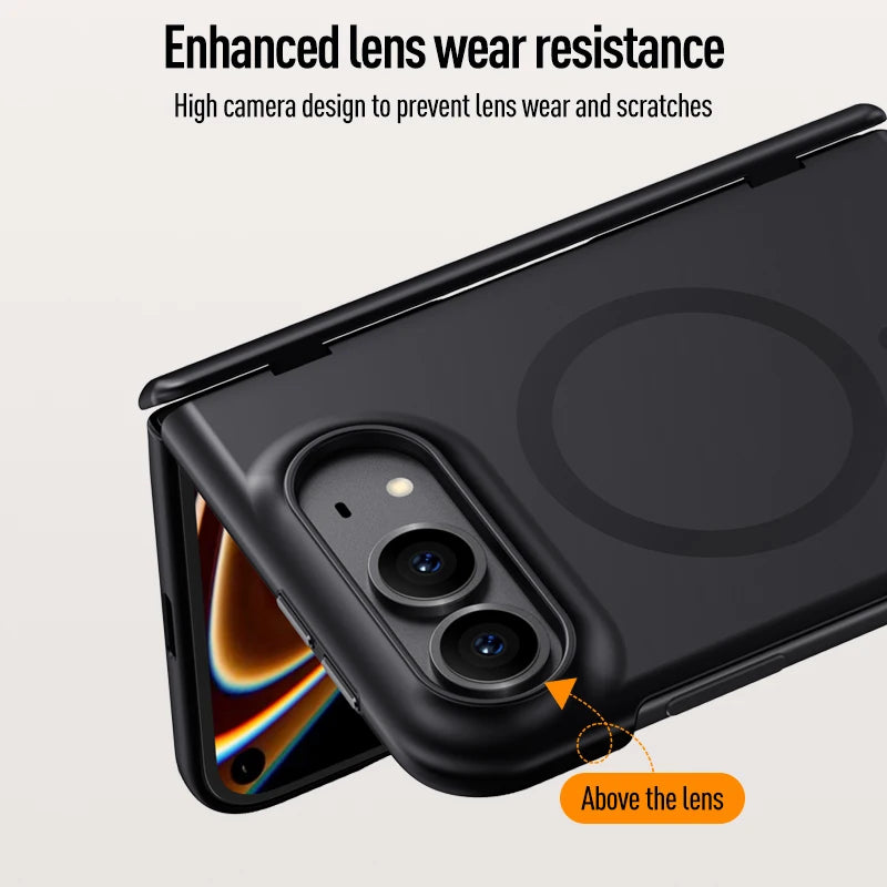 Matte Skin Feel MagSafe Case with Raised Lens Protection Ring for iPhone Duo