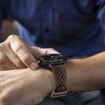 Silicone-Leather Hybrid Quilted Watch Strap for Samsung Galaxy Watch 9