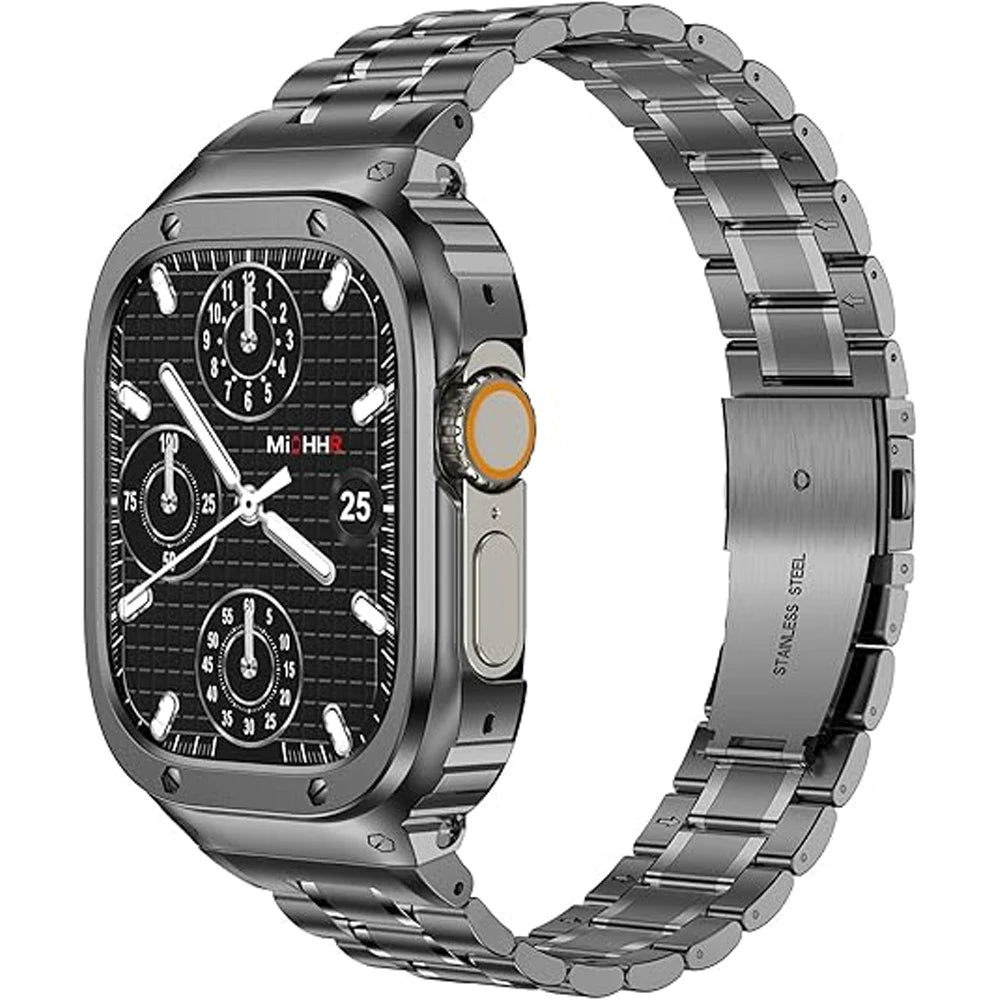 Apple Watch Series 10 Stainless Steel Strap and Case Set