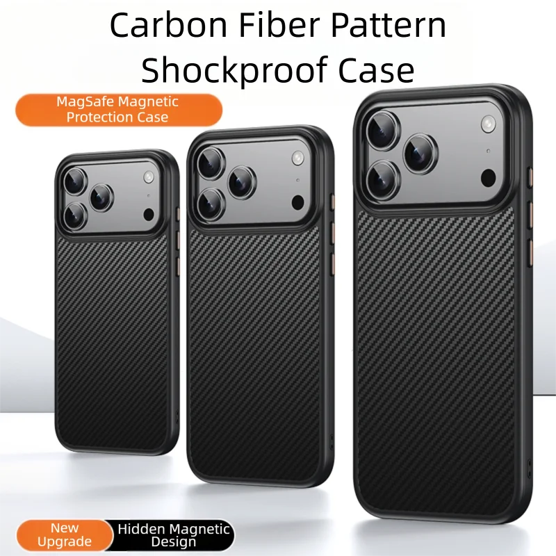 Carbon Fiber Aramid Style MagSafe Case for iPhone 17 Series