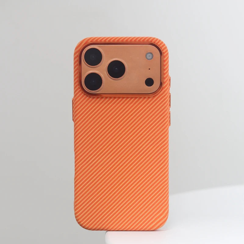 Ultrathin Carbon Fiber Texture MagSafe Case with Alloy Lens Guard for iPhone 17 Pro & iPhone 17 Pro Max
