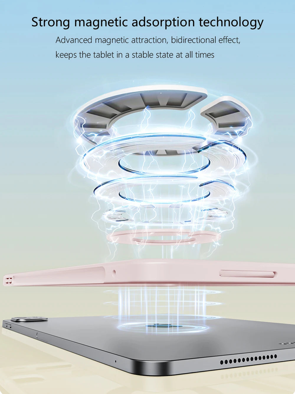 iPad Air M3 (2025) Slim Trifold Stand Case with Strong Magnetic Attachment