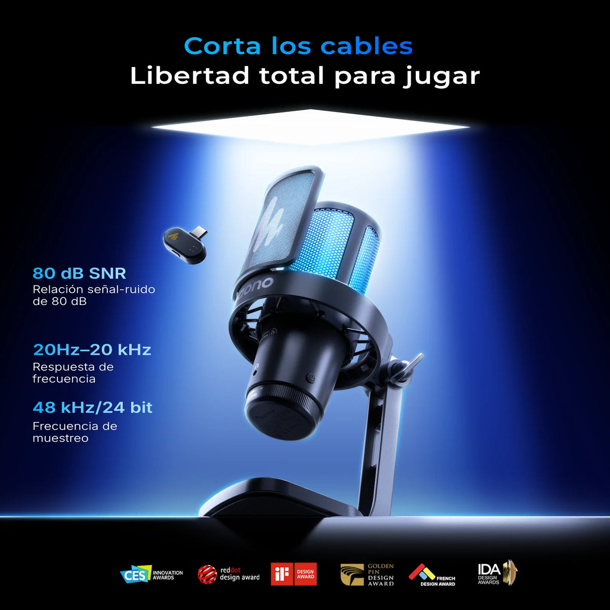 MAONO DGM20W Wireless Condenser Gaming Microphone
