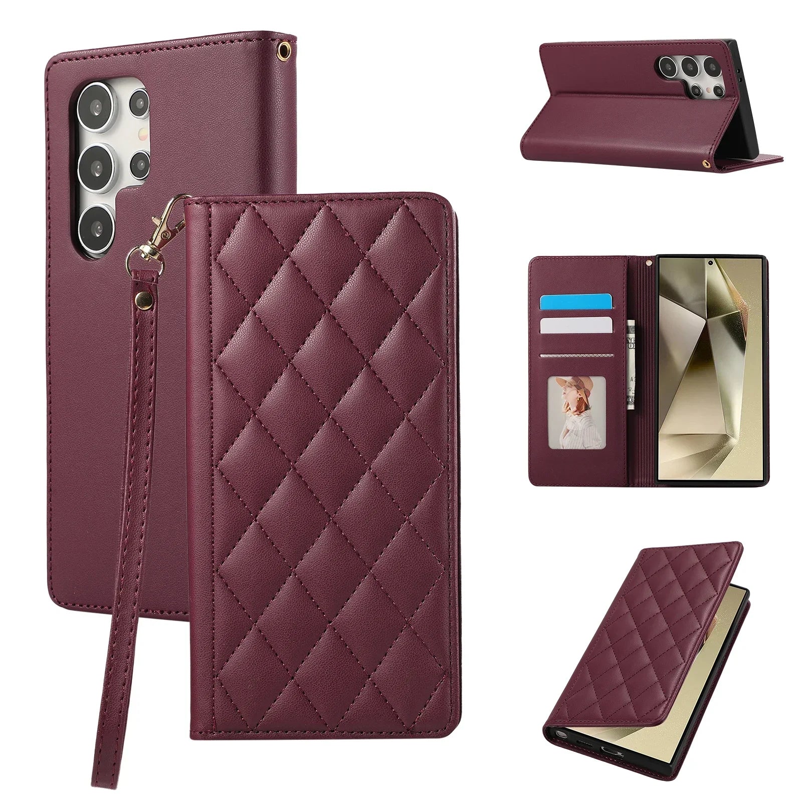 Protective Leather Wallet Case for Samsung Galaxy S25 Series