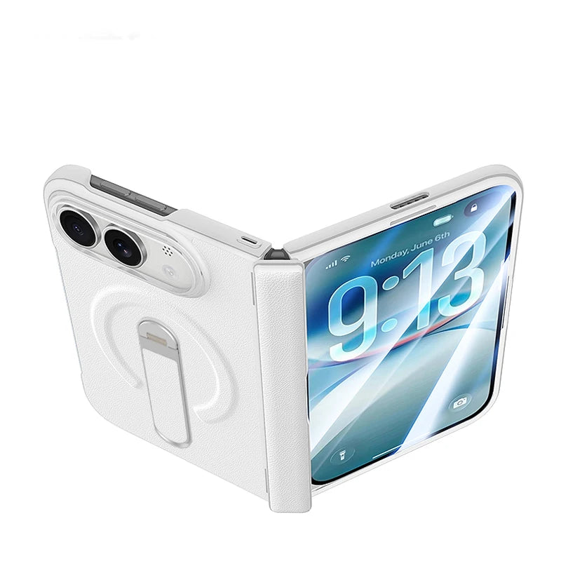 Wireless Charging Folio Case with Integrated Kickstand for iPhone Duo