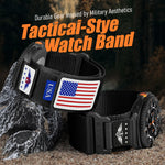 USA Flag Durable Nylon Bracelet for Samsung Galaxy Watch 8 & Galaxy Watch 8 Classic