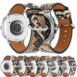 Genuine Leather Snake Pattern Bracelet Strap for Samsung Galaxy Watch 8 & Galaxy Watch 8 Classic