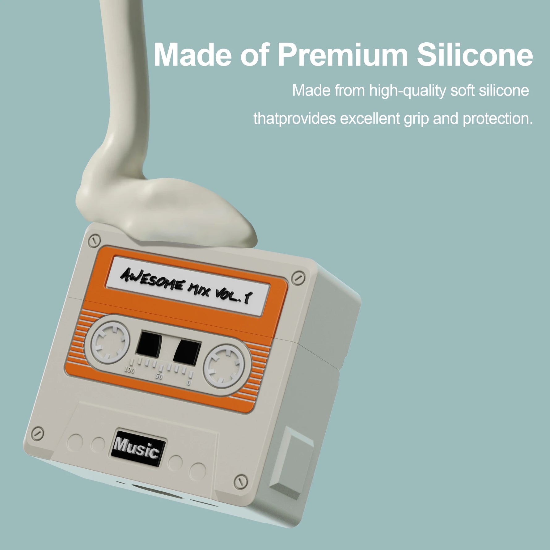 3D Cassette Tape Silicone Case for AirPods 4