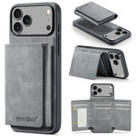 iPhone 17 Series MagSafe Leather Case with 5-Card Holder Stand