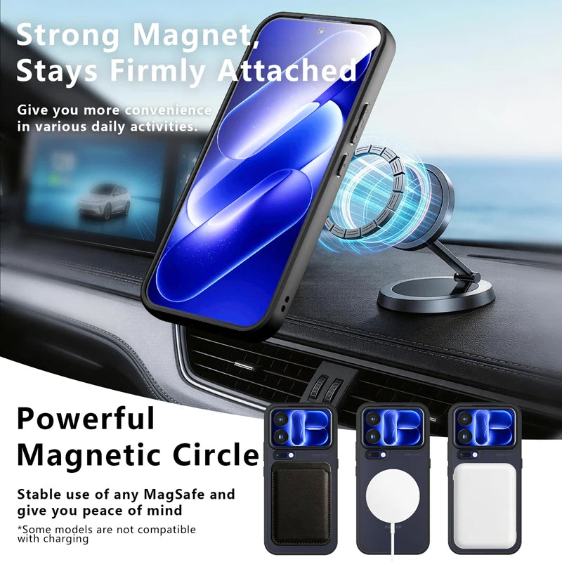 Shockproof Matte Case with 360° Rotating Magnetic Ring Stand for Xiaomi 18 Series