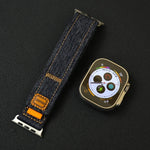 Vintage-Style Nylon Canvas Wrist Strap for Apple Watch